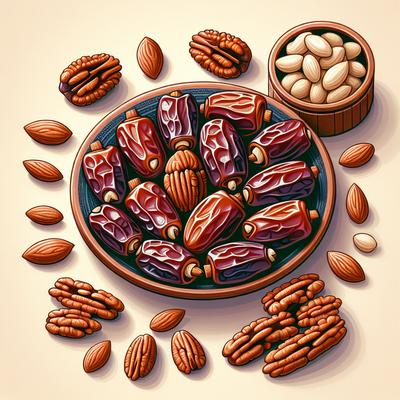 Image of Stuffed Dates with Almonds or Pecans