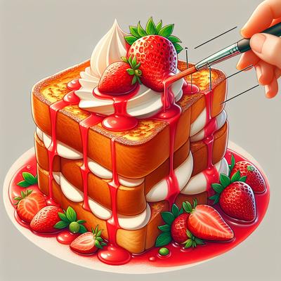 Image of Stuffed French Toast with Strawberry Sauce