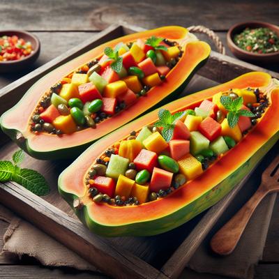 Image of Stuffed Papaya Boats
