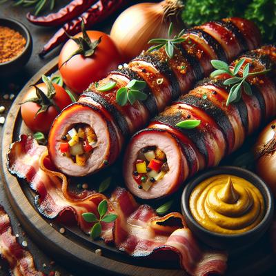 Image of Stuffed Snags with Bacon