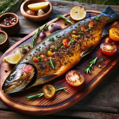 Image of Stuffed Trout Campside or Grilled