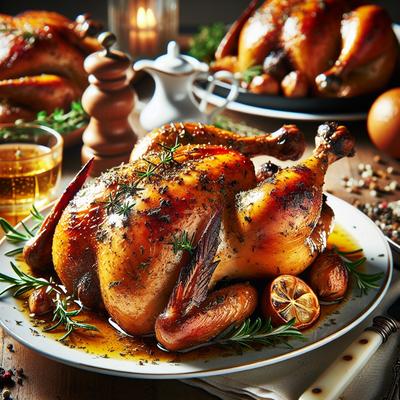 Image of Succulent Roasted Game Hens in a Jiffy