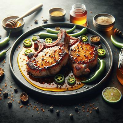 Image of Sue's Pork Chops with Honey Jalapeno Mustard