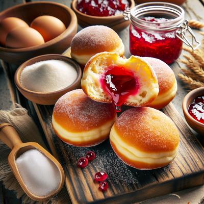 Image of Sufganiot Hanukkah Jelly Doughnuts