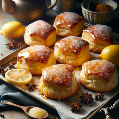 Image of Sugar and Spice Glazed Lemon Tea Scones