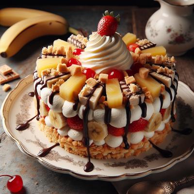 Image of Sugar Free Banana Split Cake