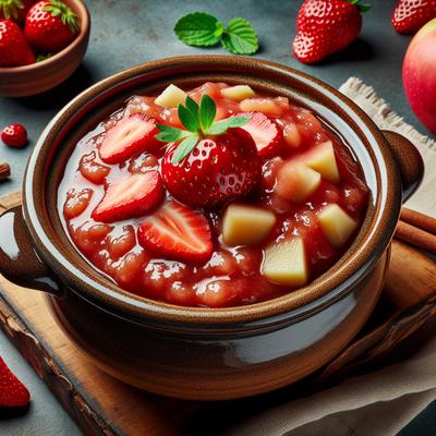 Image of Sugar Free Crock Pot Strawberry Applesauce