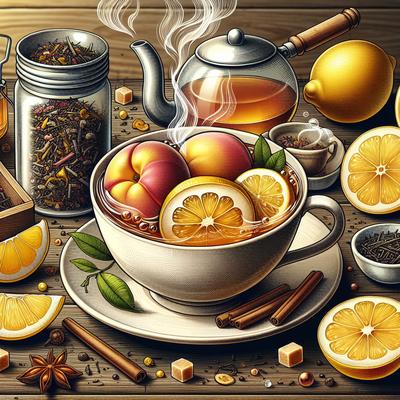 Image of Sugar Free Hot Peach Lemon Tea Mix
