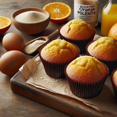 Image of Sugar Free Orange Polenta Muffins