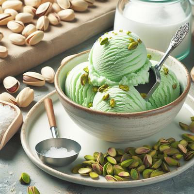 Image of Sugar Free Pistachio Ice Cream Freezer Made