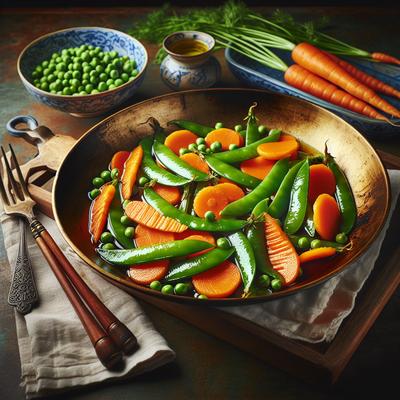 Image of Sugar Snap Pea and Carrot Saute