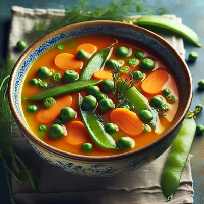 Image of Sugar Snap Pea and Carrot Soup