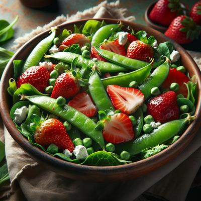Image of Sugar Snap Pea and Strawberry Salad