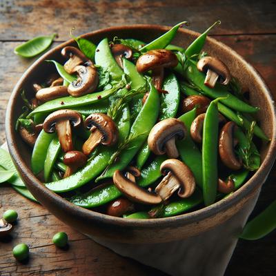 Image of Sugar Snap Peas Mushrooms