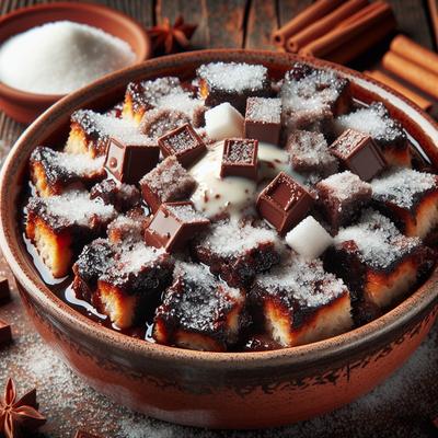 Image of Sugar Topped Chocolate Bread Pudding