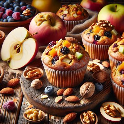 Image of Sugarless Fruit Nut Muffins