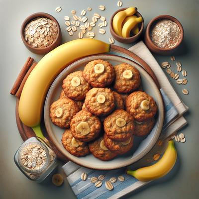 Image of Sugarless Oatmeal Banana Cookies Great for Babies