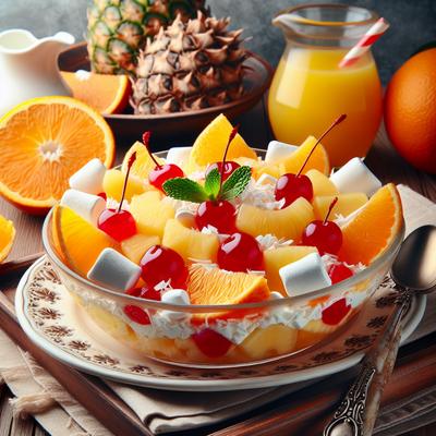 Image of Summer Ambrosia Fruit Dessert