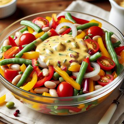 Image of Summer Bean Salad with Creamy Lemon Dressing
