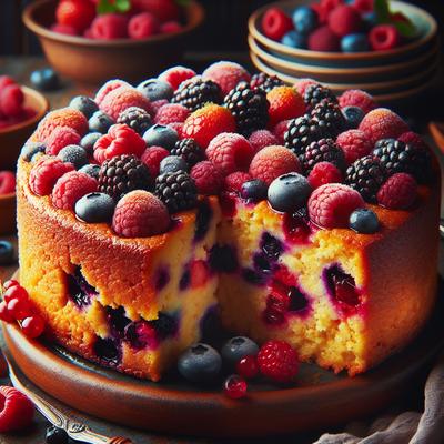 Image of Summer Berry Cornbread Pudding