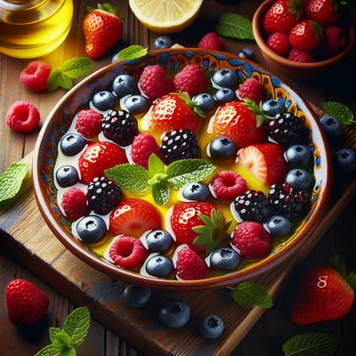 Image of Summer Berry Medley with Limoncello and Mint