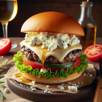Image of Summer Feta Burger with Gourmet Cheese Spread