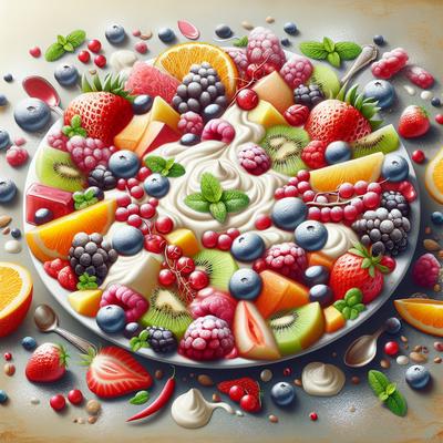 Image of Summer Fruits and Berries with Southern Cream