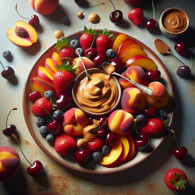 Image of Summer Fruits with Tahini Ganache