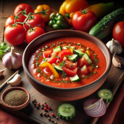 Image of Summer Gazpacho with Garlic Cumin Sauce