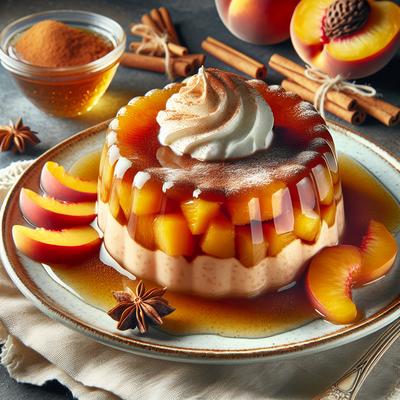 Image of Summer Peach Pudding Dessert