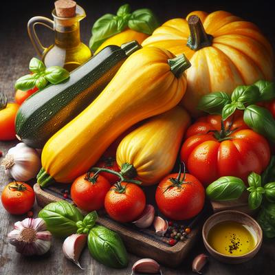 Image of Summer Squash and Tomatoes
