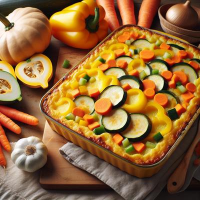 Image of Summer Squash Carrot and Bell Pepper Casserole