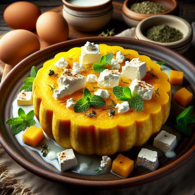 Image of Summer Squash Custard with Goat Cheese