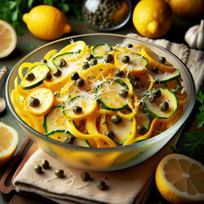 Image of Summer Squash Salad with Lemon Capers and Parmesan