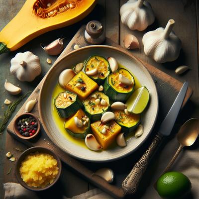 Image of Summer Squash with Toasted Garlic and Lime