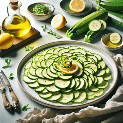 Image of Summer Time Easy Courgette Zucchini Carpaccio