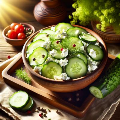 Image of Summertime Cucumber and Cottage Cheese Salad