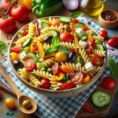Image of Summertime Garden Veggie Pasta Salad