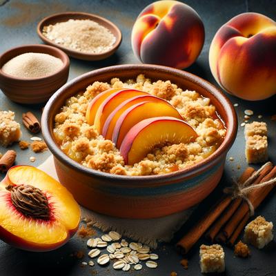 Image of Summertime Peach Crumble Raw Food