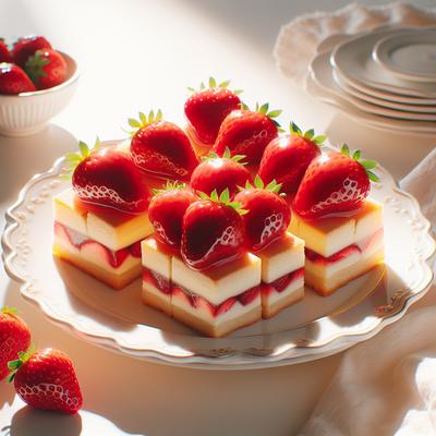 Image of Summertime Strawberry Cream Squares