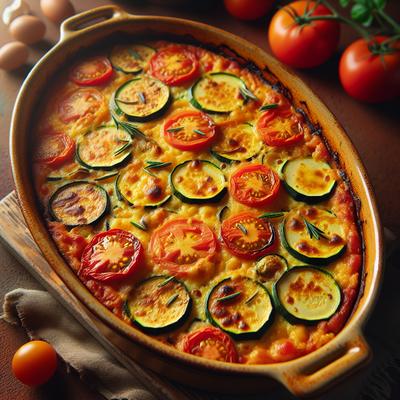 Image of Summertime Zucchini Tomato Casserole