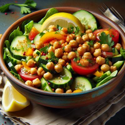 Image of Summery Garbanzo Bean Salad Vegan Friendly