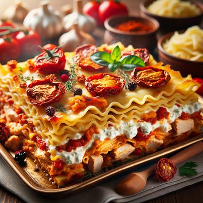Image of Sun Dried Tomato and Chicken Lasagne