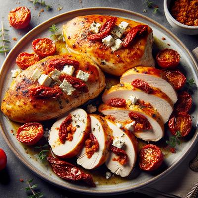 Image of Sun Dried Tomato and Feta Stuffed Chicken Breasts Sbd