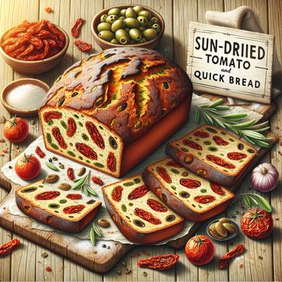 Image of Sun Dried Tomato and Olive Quick Bread