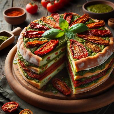 Image of Sun Dried Tomato and Pesto Torta