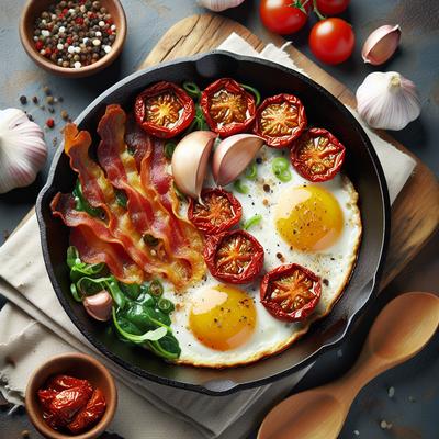 Image of Sun Dried Tomato and Roasted Garlic Skillet Breakfast