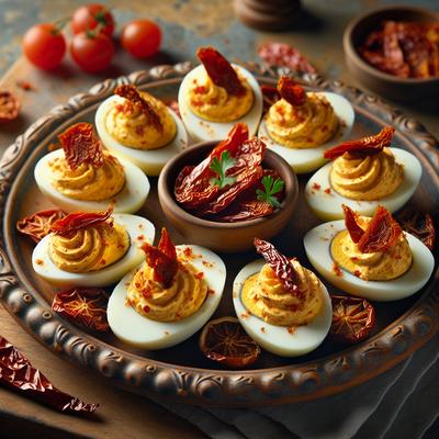 Image of Sun Dried Tomato Deviled Eggs