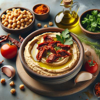 Image of Sun Dried Tomato Hummus Vegan No Tahini