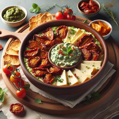 Image of Sun Dried Tomato Pesto Cheese Dip